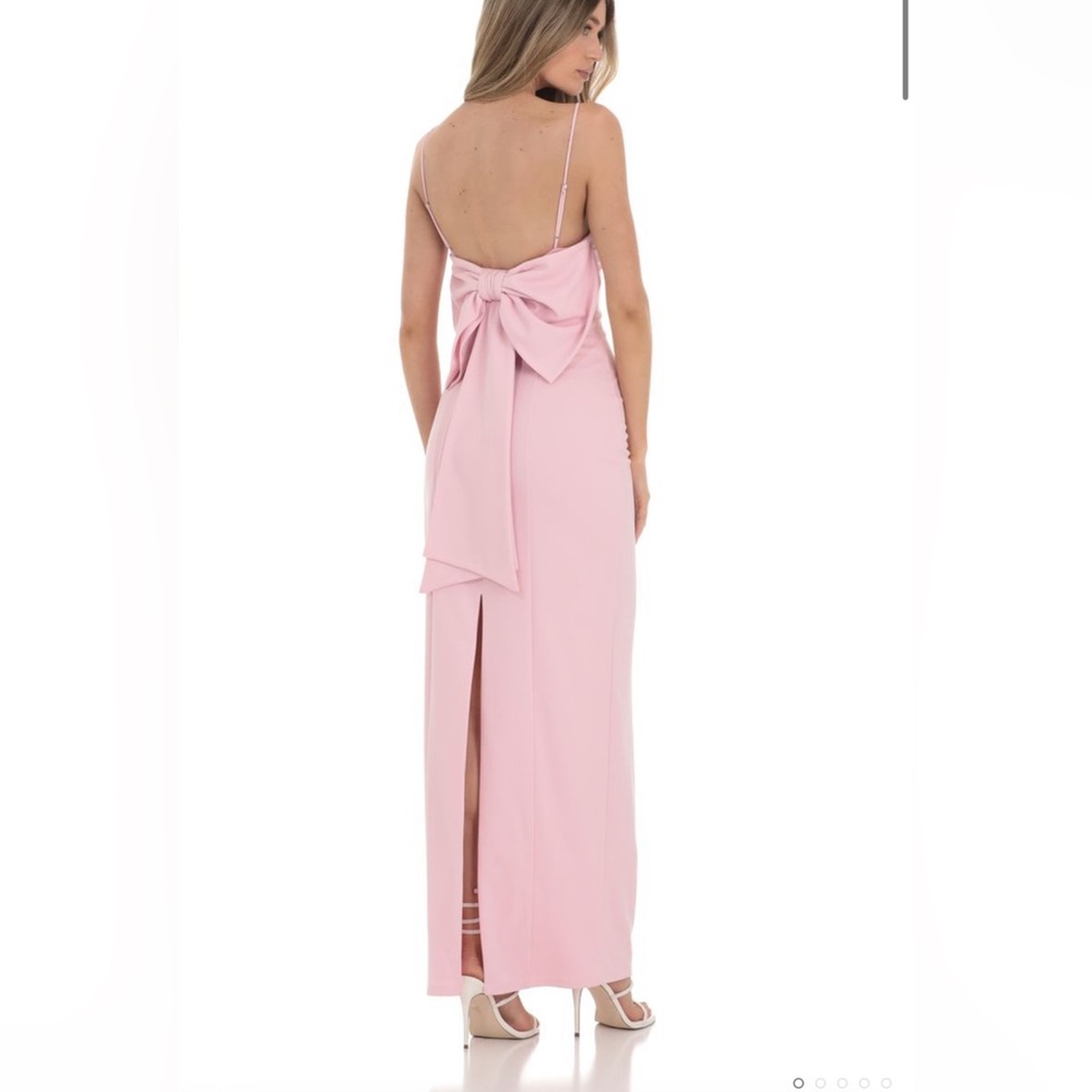 Lucy in the Sky Pink Backless Bow Dress